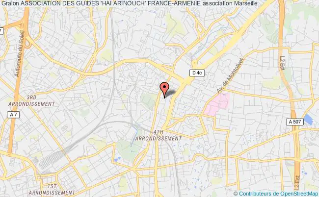 plan association Association Des Guides 'hai Arinouch' France-armenie Marseille