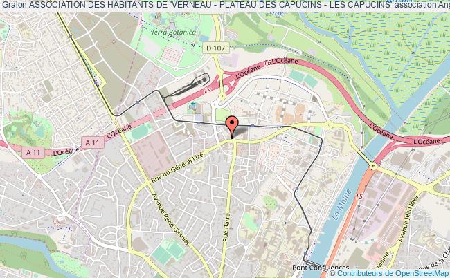 plan association Association Des Habitants De 'verneau - Plateau Des Capucins - Les Capucins' Angers