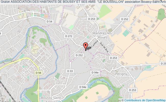 plan association Association Des Habitants De Boussy Et Ses Amis  "le Boussillon" Boussy-Saint-Antoine