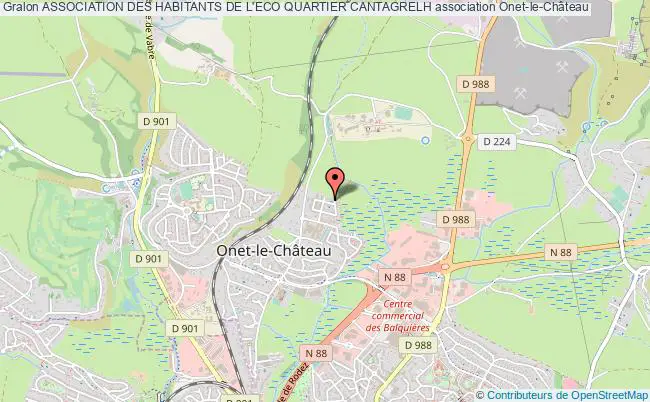 plan association Association Des Habitants De L'eco Quartier Cantagrelh Onet-le-Château