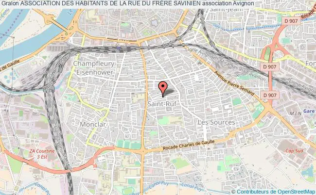 plan association Association Des Habitants De La Rue Du FrÈre Savinien Avignon