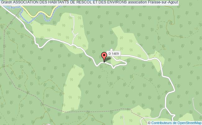 plan association Association Des Habitants De Rescol Et Des Environs Fraisse-sur-Agout
