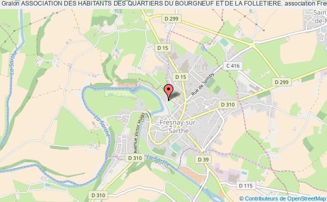 plan association Association Des Habitants Des Quartiers Du Bourgneuf Et De La Folletiere. Fresnay-sur-Sarthe