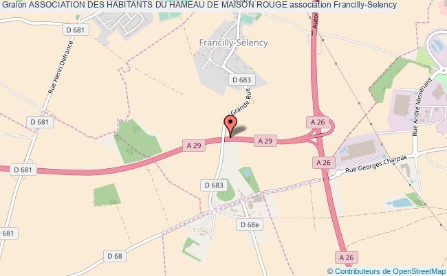 plan association Association Des Habitants Du Hameau De Maison Rouge Francilly-Selency