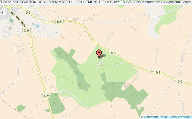 plan association Association Des Habitants Du Lotissement De La Braye A Savigny Savigny-sur-Braye