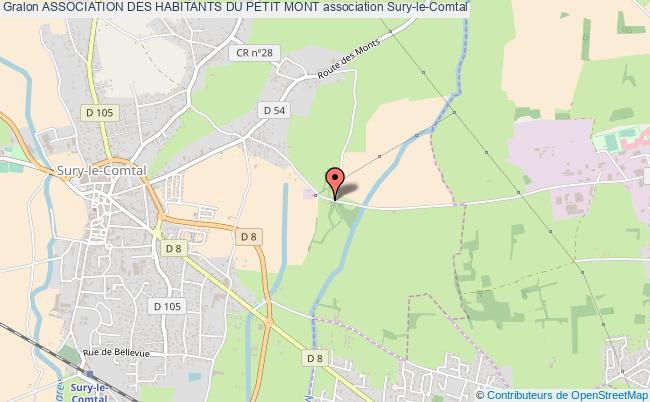plan association Association Des Habitants Du Petit Mont Sury-le-Comtal