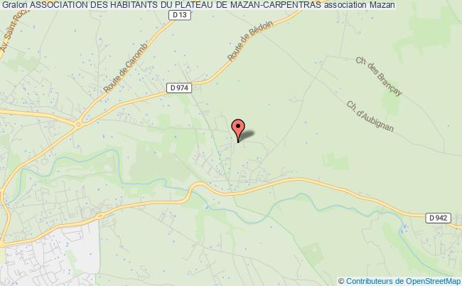 plan association Association Des Habitants Du Plateau De Mazan-carpentras Mazan