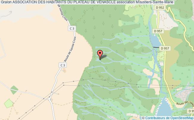 plan association Association Des Habitants Du Plateau De Venascle Moustiers-Sainte-Marie