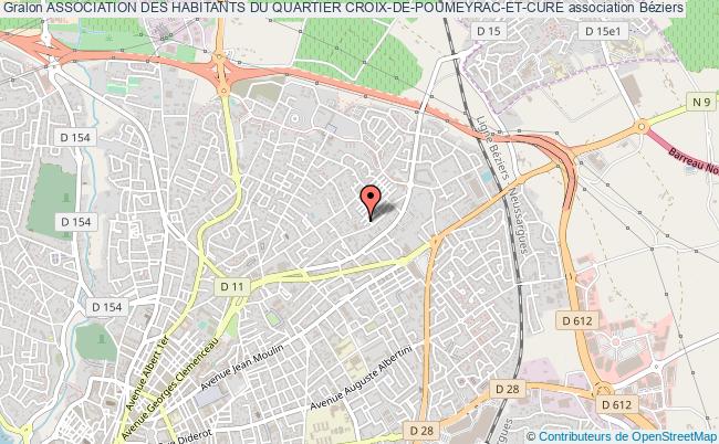 plan association Association Des Habitants Du Quartier Croix-de-poumeyrac-et-cure Béziers