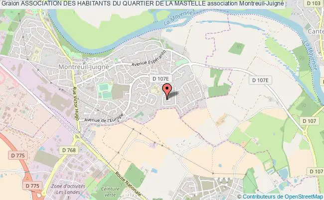 plan association Association Des Habitants Du Quartier De La Mastelle Montreuil-Juigné