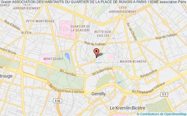 ASSOCIATION DES HABITANTS DU QUARTIER DE LA PLACE DE RUNGIS A PARIS 13EME