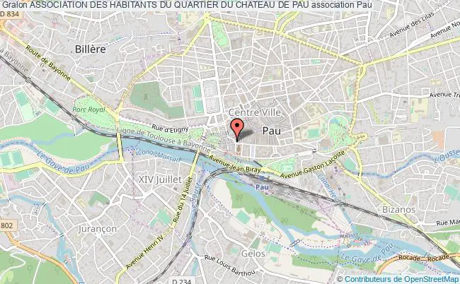 plan association Association Des Habitants Du Quartier Du Chateau De Pau Pau