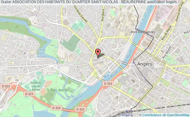 plan association Association Des Habitants Du Quartier Saint-nicolas - Beaurepaire Angers