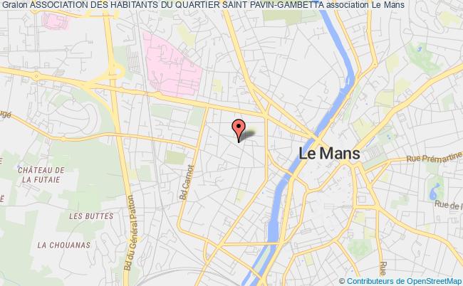 plan association Association Des Habitants Du Quartier Saint Pavin-gambetta Le    Mans