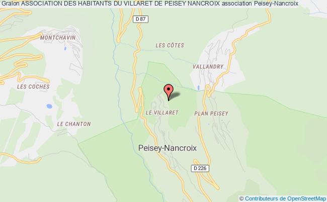 plan association Association Des Habitants Du Villaret De Peisey Nancroix Peisey-Nancroix