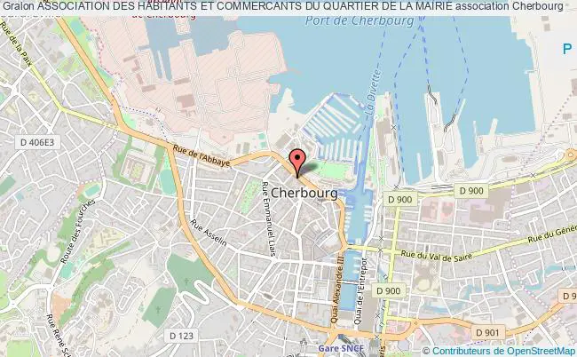 plan association Association Des Habitants Et Commercants Du Quartier De La Mairie Cherbourg-Octeville