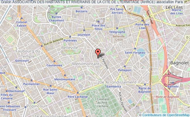 plan association Association Des Habitants Et Riverains De La Cite De L?ermitage (ahrce) Paris