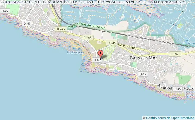 plan association Association Des Habitants Et Usagers De L'impasse De La Falaise Batz-sur-Mer