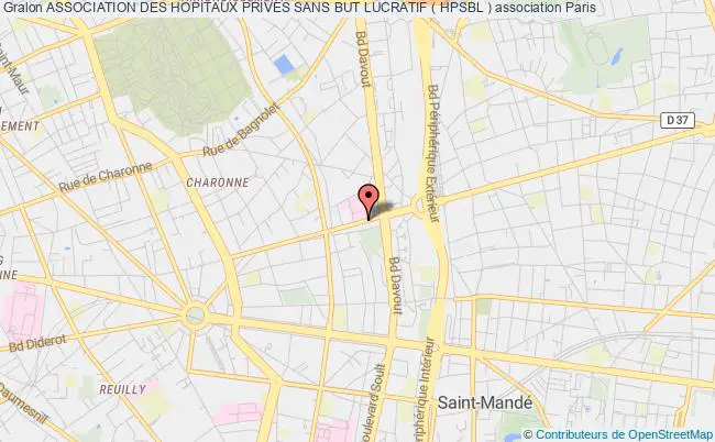 plan association Association Des Hopitaux Prives Sans But Lucratif ( Hpsbl ) Paris