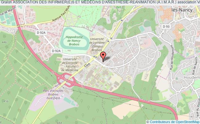plan association Association Des Infirmier(e)s Et Medecins D'anesthesie-reanimation (a.i.m.a.r.) Vandoeuvre-lès-Nancy