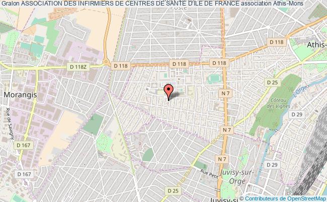 plan association Association Des Infirmiers De Centres De Sante D'ile De France Athis-Mons
