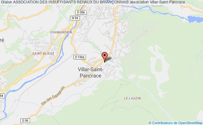 plan association Association Des Insuffisants Renaux Du BrianÇonnais Villar-Saint-Pancrace