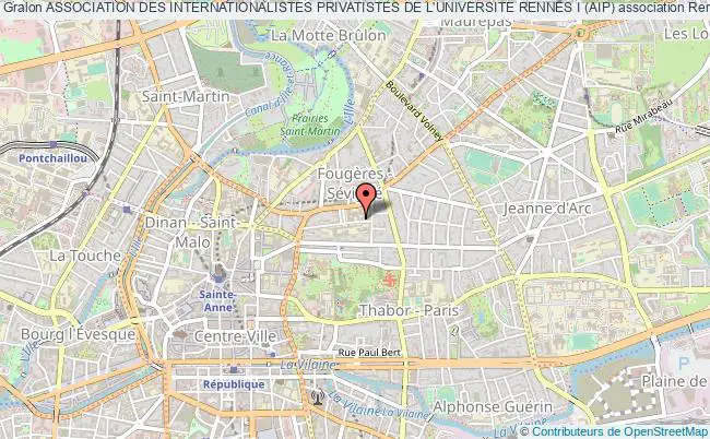 plan association Association Des Internationalistes Privatistes De L'universite Rennes I (aip) Rennes