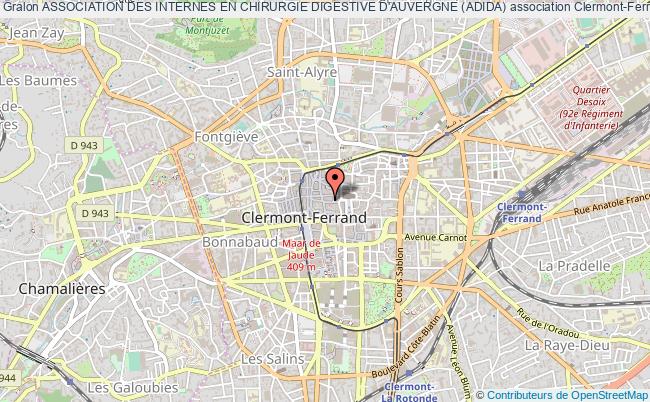 plan association Association Des Internes En Chirurgie Digestive D'auvergne (adida) Clermont-Ferrand