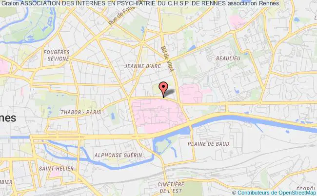 plan association Association Des Internes En Psychiatrie Du C.h.s.p. De Rennes Rennes