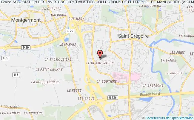 plan association Association Des Investisseurs Dans Des Collections De Lettres Et De Manuscrits (aiclm) Saint-Grégoire