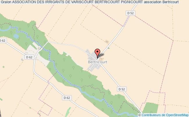 plan association Association Des Irrigants De Variscourt Bertricourt Pignicourt Bertricourt