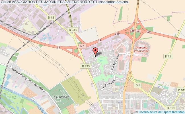 plan association Association Des Jardiniers Amiens Nord Est Amiens