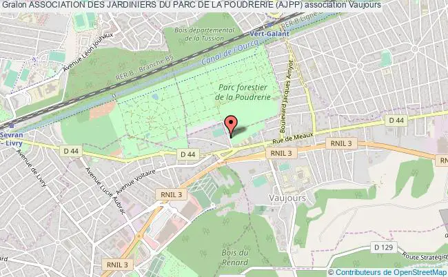 plan association Association Des Jardiniers Du Parc De La Poudrerie (ajpp) Vaujours