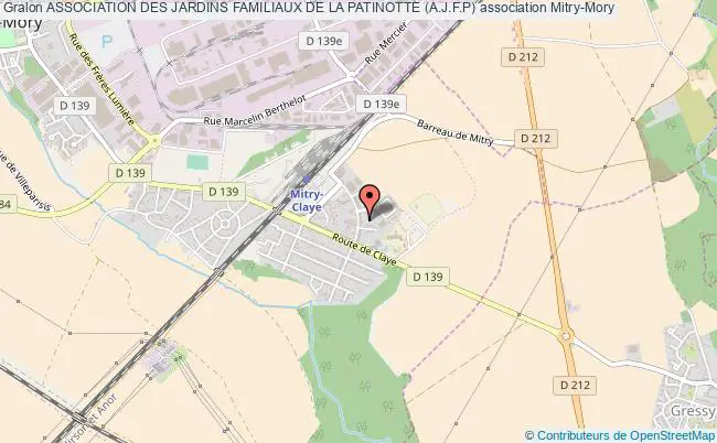 plan association Association Des Jardins Familiaux De La Patinotte (a.j.f.p) Mitry-Mory