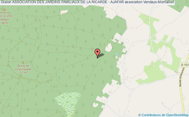 plan association Association Des Jardins Familiaux De La Ricarde - Ajafar Vendays-Montalivet