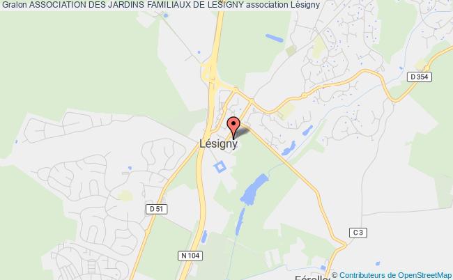 plan association Association Des Jardins Familiaux De Lesigny Lésigny