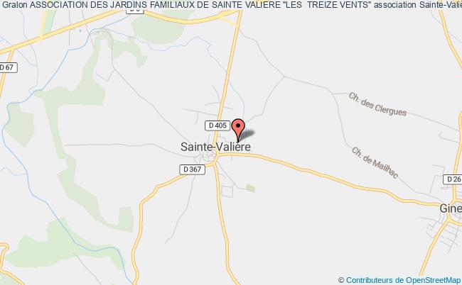 ASSOCIATION DES JARDINS FAMILIAUX DE SAINTE VALIERE "LES  TREIZE VENTS"