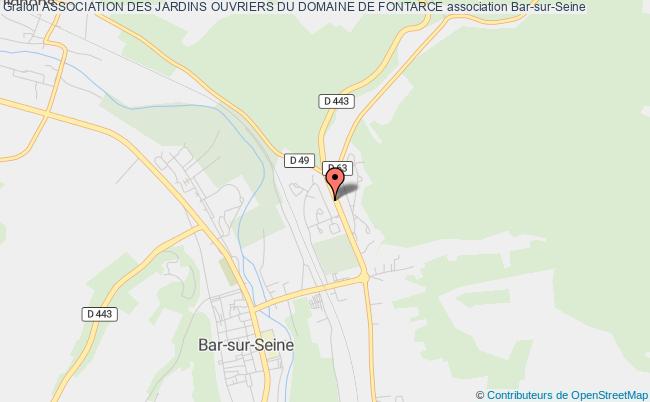 plan association Association Des Jardins Ouvriers Du Domaine De Fontarce Bar-sur-Seine