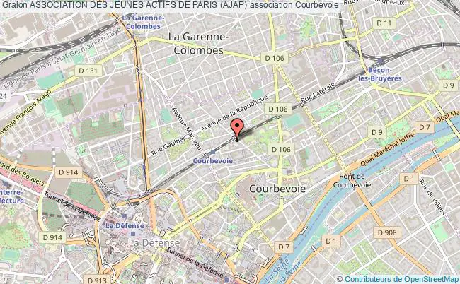 plan association Association Des Jeunes Actifs De Paris (ajap) Courbevoie