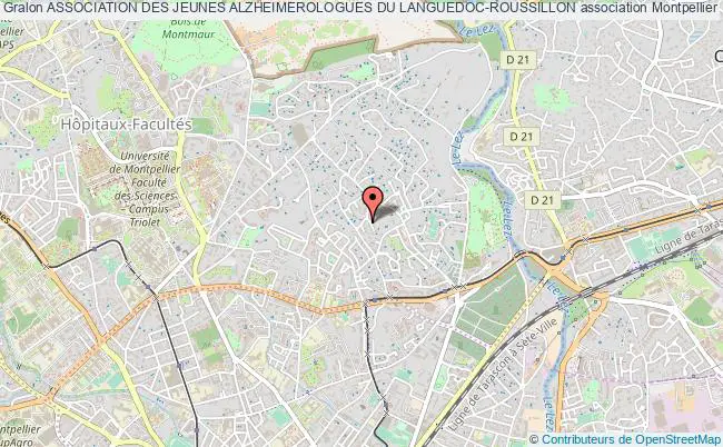 plan association Association Des Jeunes Alzheimerologues Du Languedoc-roussillon Montpellier