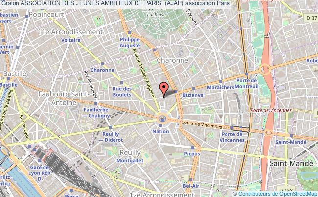 plan association Association Des Jeunes Ambitieux De Paris  (ajap) PARIS