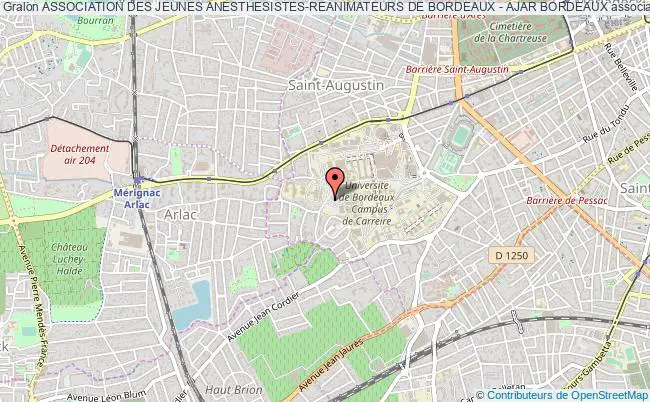 plan association Association Des Jeunes Anesthesistes-reanimateurs De Bordeaux - Ajar Bordeaux Bordeaux