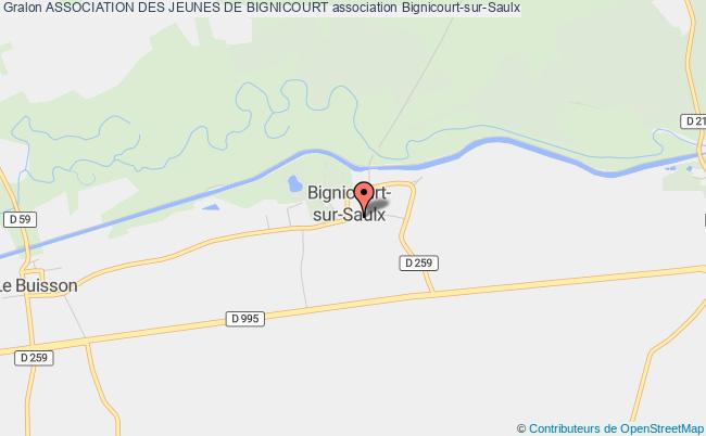 plan association Association Des Jeunes De Bignicourt Bignicourt-sur-Saulx