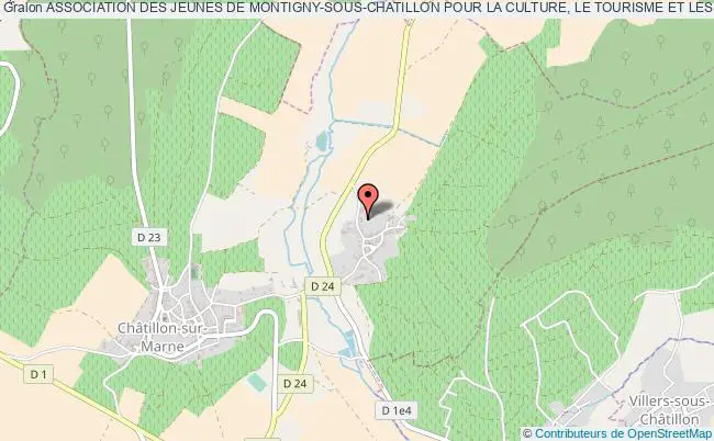 plan association Association Des Jeunes De Montigny-sous-chatillon Pour La Culture, Le Tourisme Et Les Loisirs Châtillon-sur-Marne