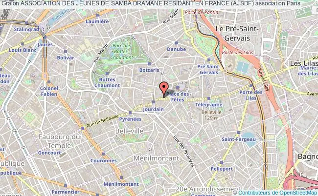 plan association Association Des Jeunes De Samba Dramane Residant En France (ajsdf) Paris