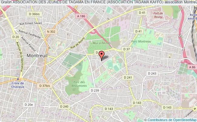 plan association Association Des Jeunes De Tagama En France (association Tagama Kaffo) Montreuil