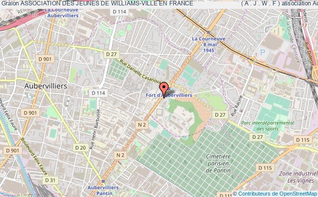 plan association Association Des Jeunes De Williams-ville En France                            ( A . J . W . F ) Aubervilliers