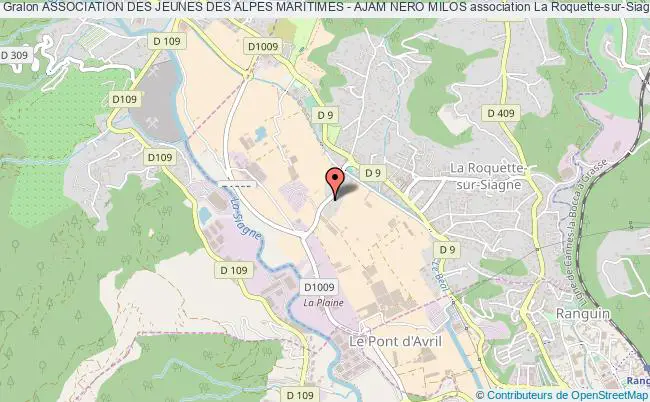 plan association Association Des Jeunes Des Alpes Maritimes - Ajam Nero Milos La    Roquette-sur-Siagne