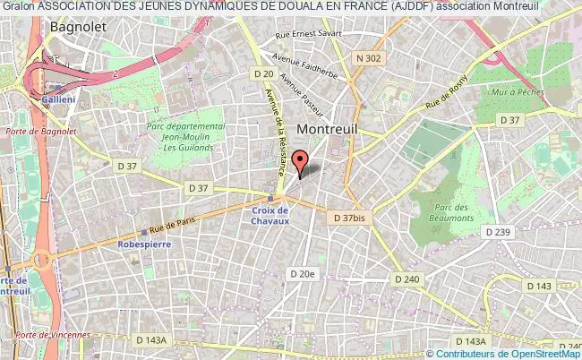 plan association Association Des Jeunes Dynamiques De Douala En France (ajddf) Montreuil