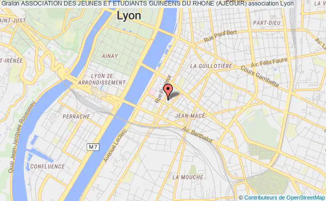 plan association Association Des Jeunes Et Etudiants Guineens Du Rhone (ajeguir) Lyon